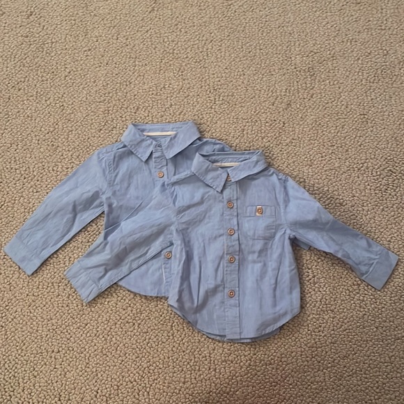 Light blue chambray button-up shirts - Picture 5 of 5